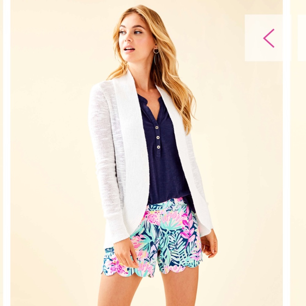 NWT Lilly Pulitzer White Amalie Cardigan XS